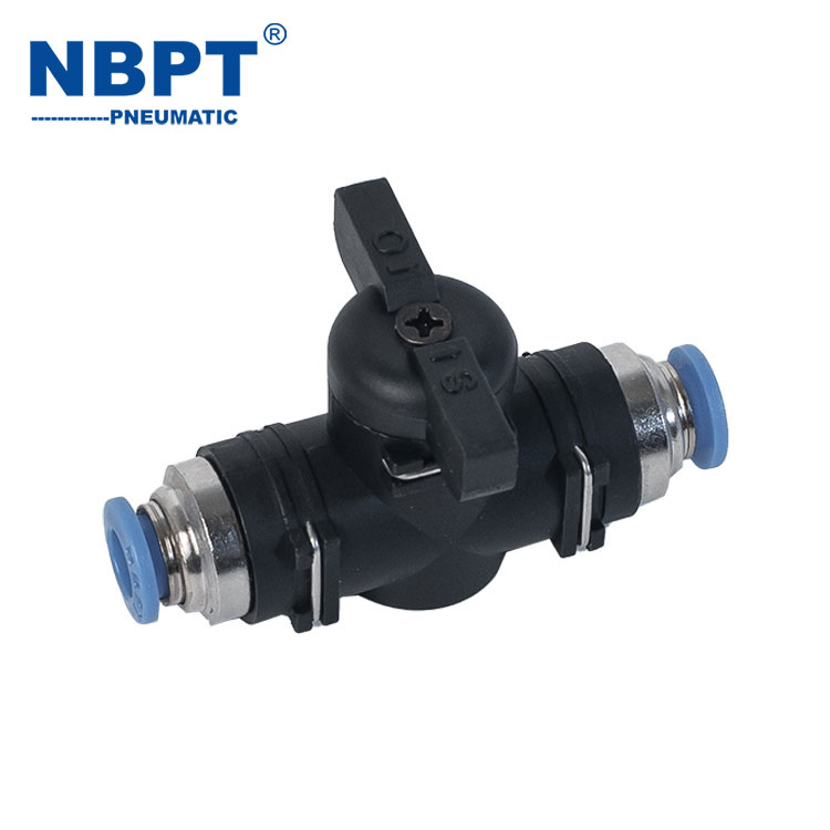 Pneumatic Fitting Cepet Plug Liwat Ball Valves